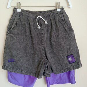 1991 Nike Australia Purple 2-in-1 jean shorts